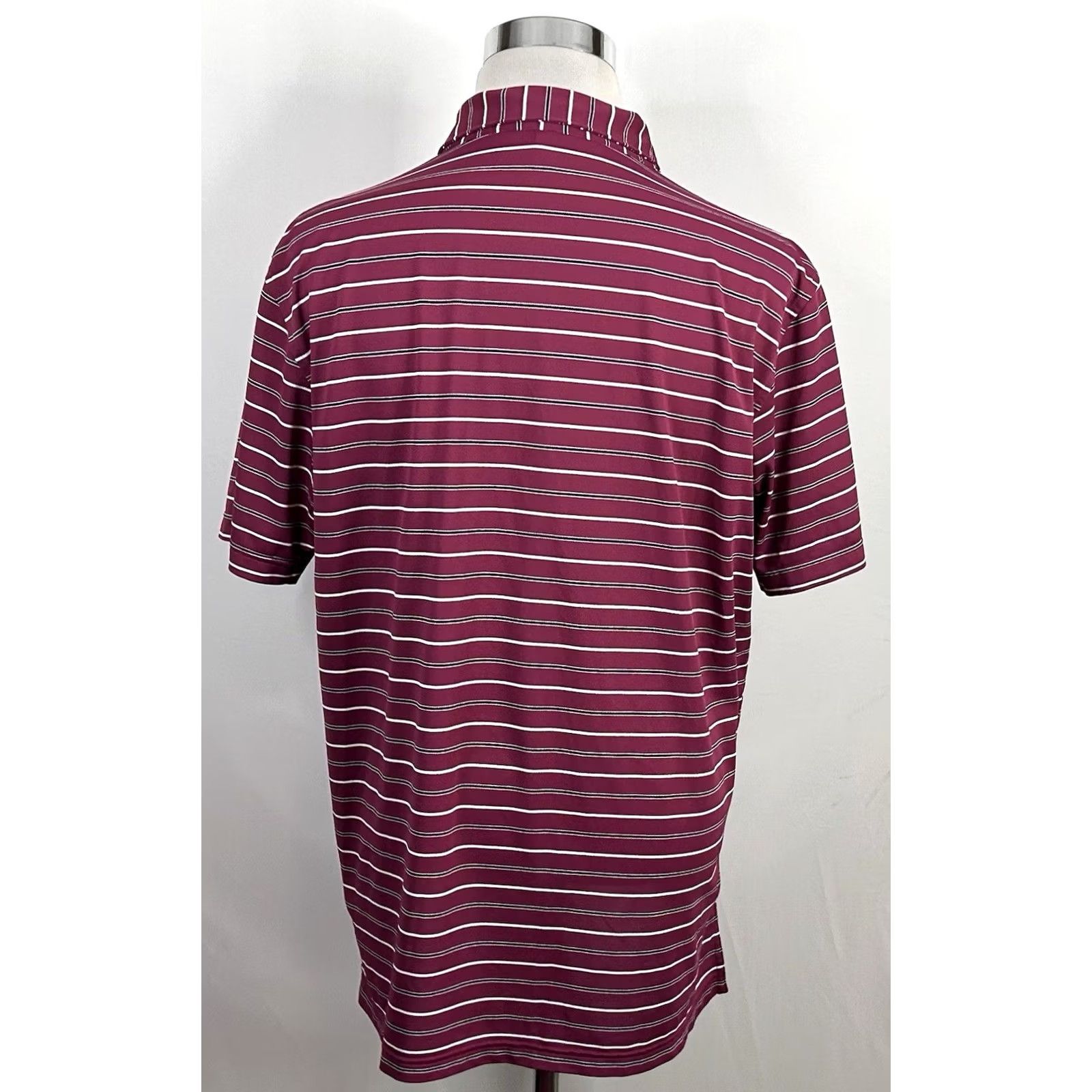 Peter Millar Peter Millar Polo Shirt Golf Summer Comfort Striped Red White Black Slim L Mens Size US L / EU 52-54 / 3 - 4 Thumbnail