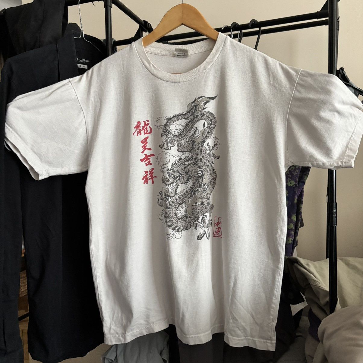 Vintage Vintage Y2K Punk Tribal Dragon T-Shirt Size US M / EU 48-50 / 2 - 1 Thumbnail