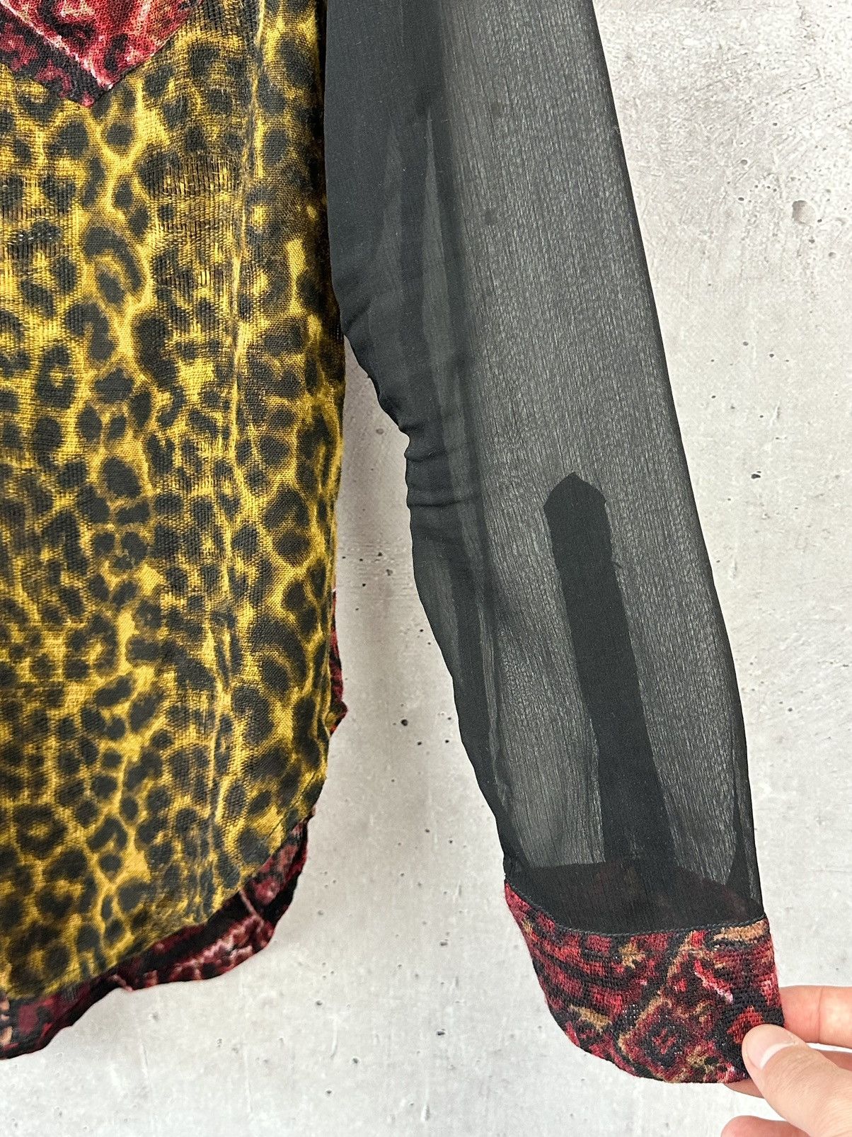 Denim & Supply Ralph Lauren × Vintage Denim&Supply Ralph Laurent Leopard Aztec Printed Mesh Shirt Size M / US 6-8 / IT 42-44 - 8 Thumbnail