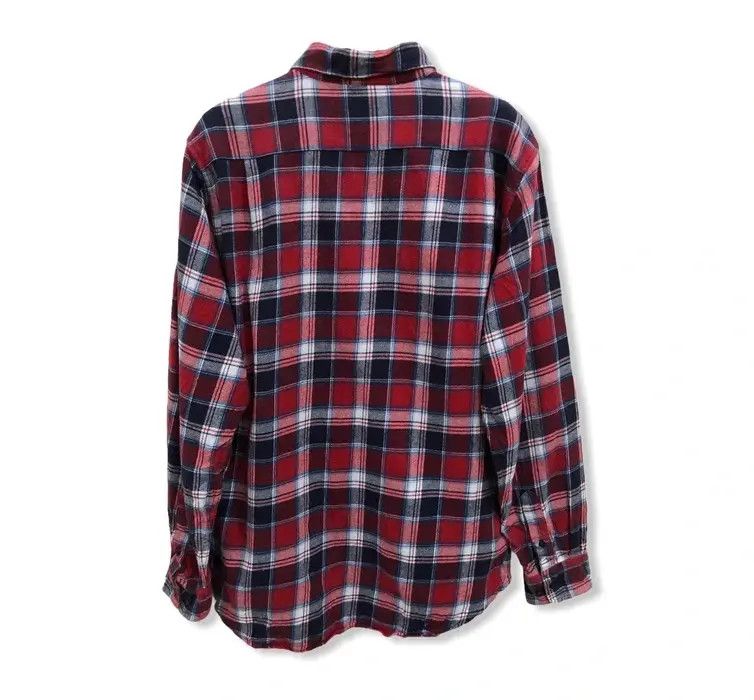 Japanese Brand japanese brand Navy Plaid Tartan Flannel Shirt 👕 Size US M / EU 48-50 / 2 - 4 Thumbnail