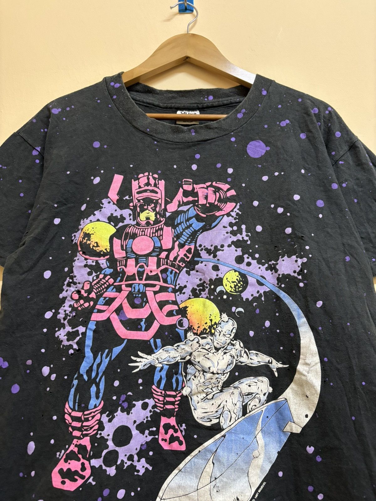 Marvel Comics Vintage 90s Rare Marvel Galactus Vs Silver Surfer AOP Tee Size US L / EU 52-54 / 3 - 2 Thumbnail