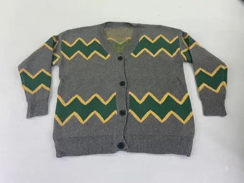 Japanese Brand New Modish Zigzag Cardigan Knitwear Sweatshirt Jumper Size US M / EU 48-50 / 2 - 1 Thumbnail