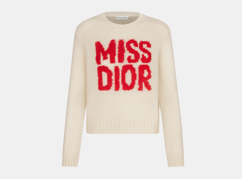 Dior o1w1db11225 454S57 Sweater in Ecru/Red Size XL / US 12-14 / IT 48-50 - 1 Thumbnail