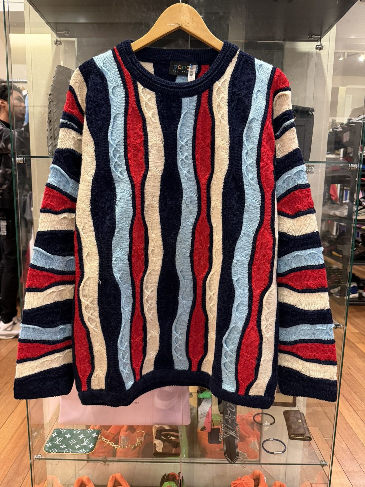 Coogi Coogi Red White Blue Knit Sweater Size US L / EU 52-54 / 3 - 1 Thumbnail