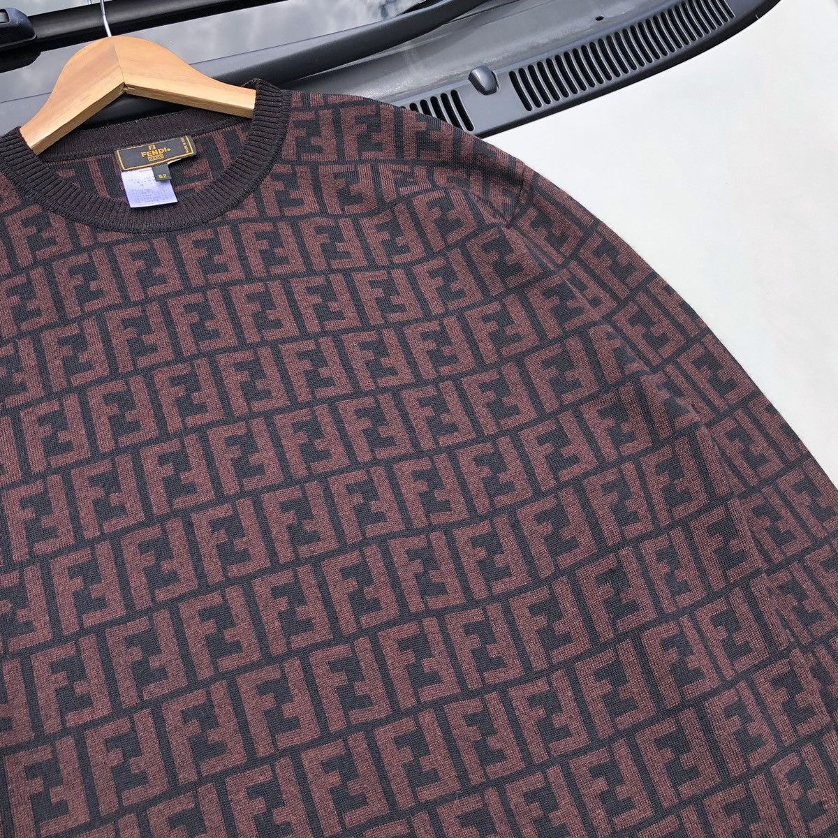 Fendi Fendi Monogram Pura Lana Woolmark Pullover Sweatshirt Size US L / EU 52-54 / 3 - 6 Thumbnail