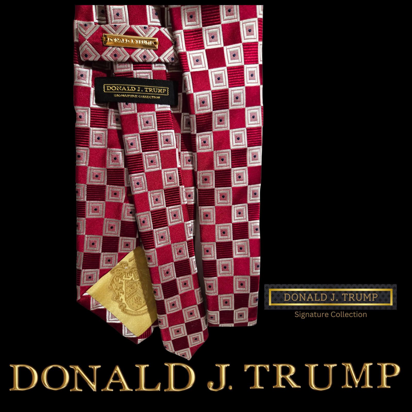 Designer Donald J. Trump Collection Necktie Geometric Silk NEW Size ONE SIZE - 2 Thumbnail