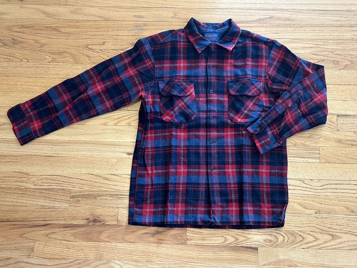 Pendleton Pendleton Vintage Flannel Made in USA Red Blue Medium Size US M / EU 48-50 / 2 - 1 Thumbnail