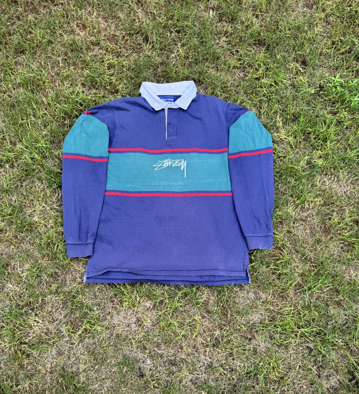 Stussy Vintage Stussy Polo Long Sleeve 90s Size US XXL / EU 58 / 5 - 1 Thumbnail