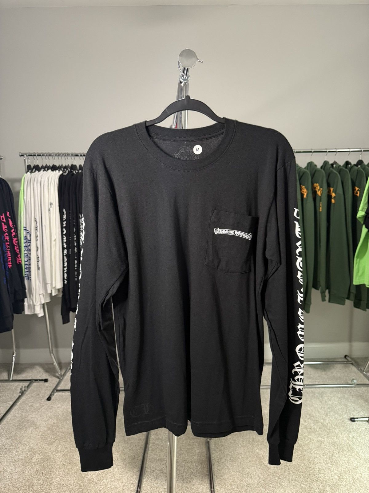Chrome Hearts Black Scroll Logo Long-sleeve