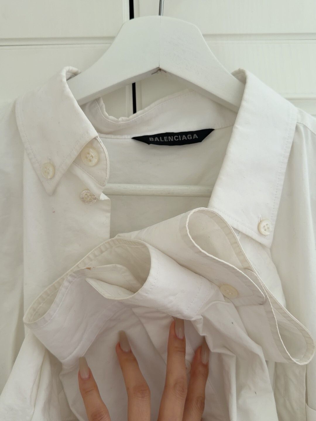 Balenciaga balenciaga white printed shirt jacket uni Size US L / EU 52-54 / 3 - 3 Thumbnail