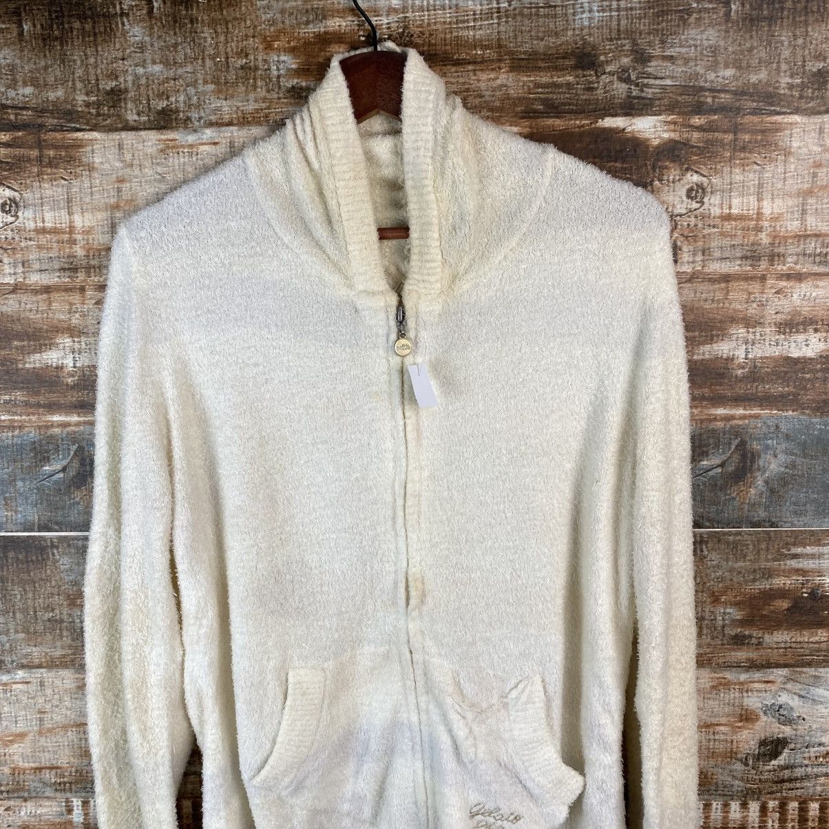 Japanese Brand DL Pique White fur shaggy Knitwear #C1041 Size M / US 6-8 / IT 42-44 - 2 Thumbnail