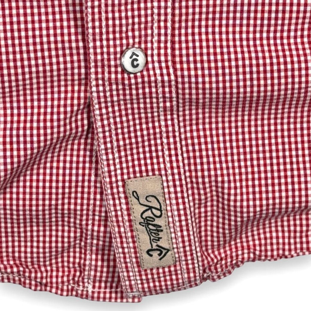 Vintage VINTAGE Rafter C Western Shirt Adult XL Red Gingham Plaid Cowboy Collection Men's Shirt Size US XL / EU 56 / 4 - 5 Thumbnail