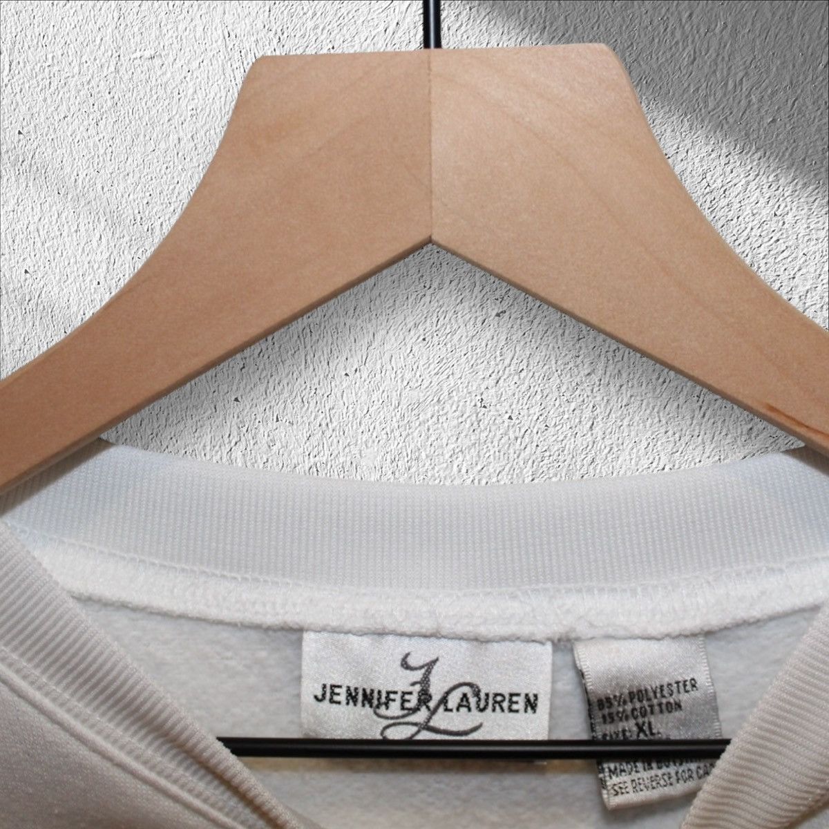 Vintage Vintage Jennifer Lauren White Pullover Crewneck Sweatshirt Size XL / US 12-14 / IT 48-50 - 3 Thumbnail