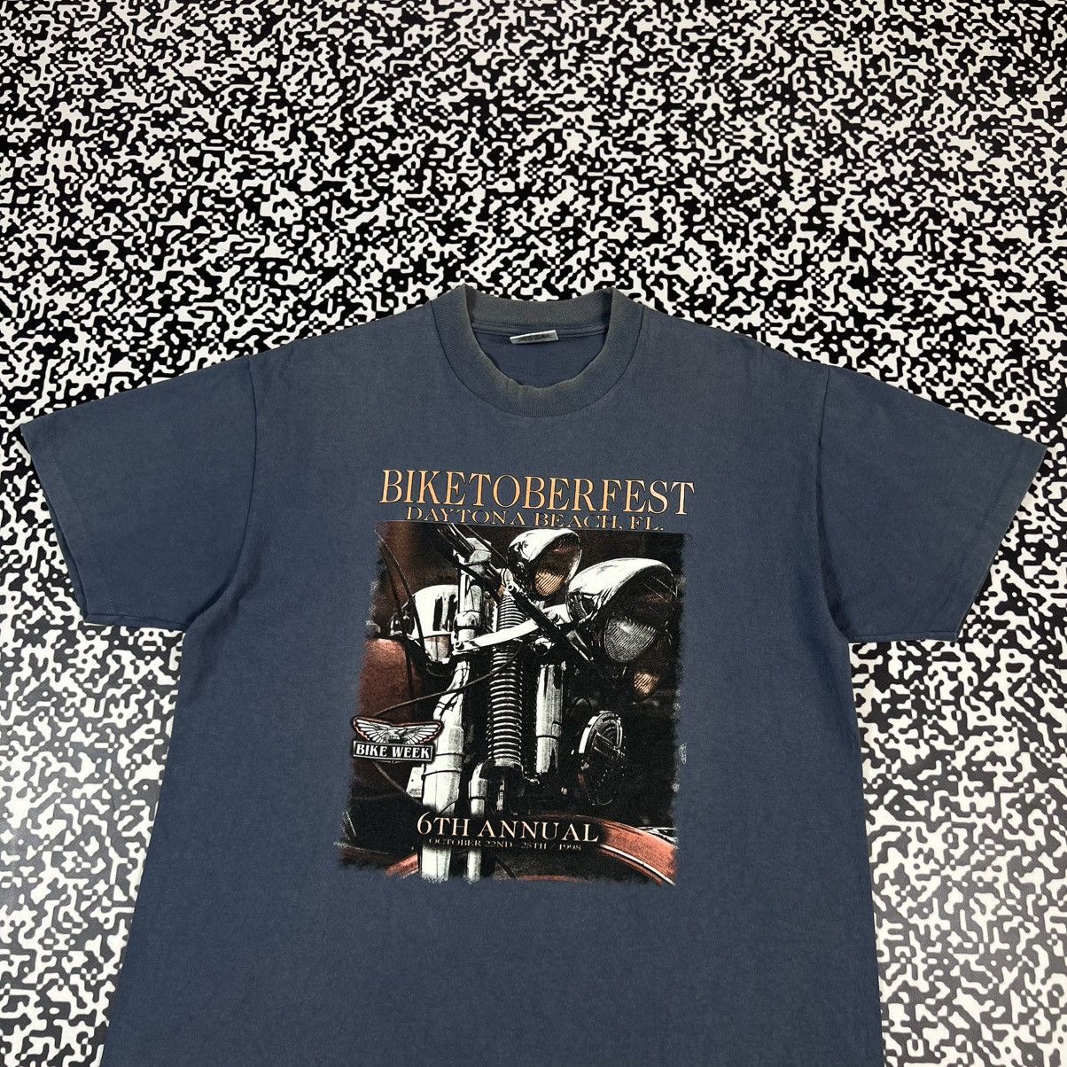 Harley Davidson Vintage 1998 Biketoberfest Harley Single Stitch Faded Tshirt Size US L / EU 52-54 / 3 - 5 Thumbnail