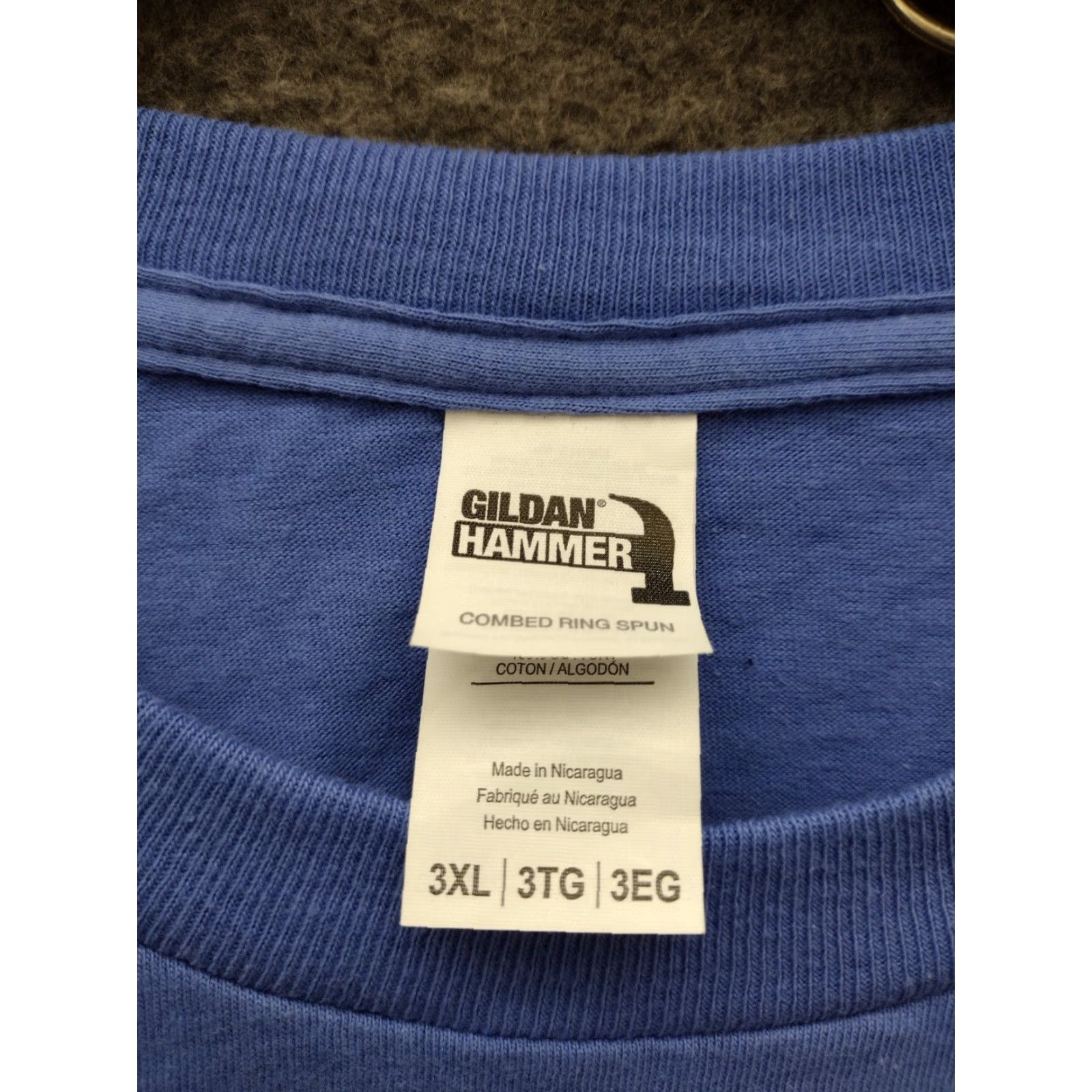 Gildan Gildan T-Shirt Unisex Adult 3XL Short Sleeve Blue Tee Shirt T-Shirt Combed Ring Spun Jersey Crew Neck Size US XXL / EU 58 / 5 - 6 Thumbnail
