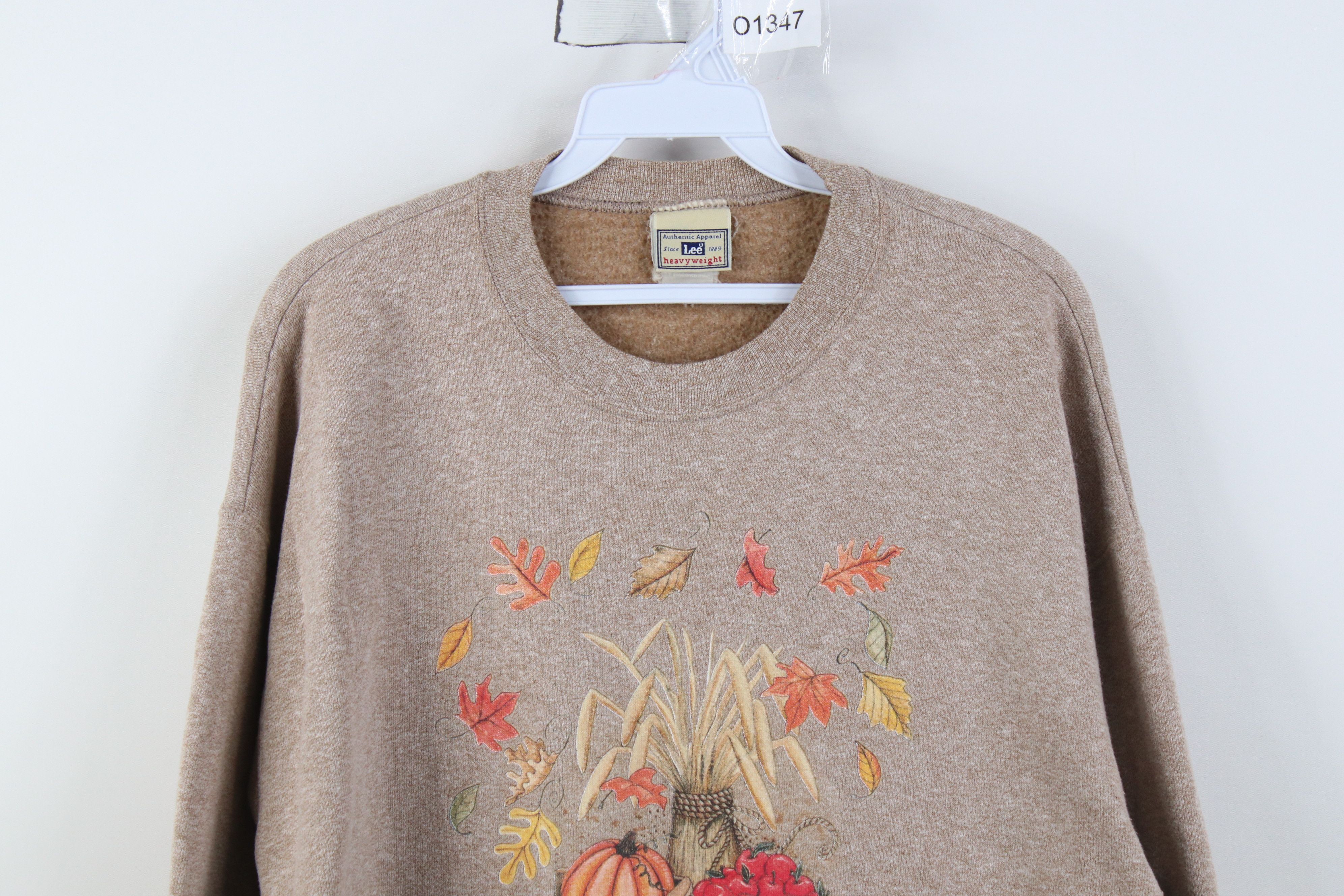 Vintage Vintage 90s Streetwear Fall Orchard Leaf Apple Sweatshirt Size L / US 10 / IT 46 - 2 Thumbnail