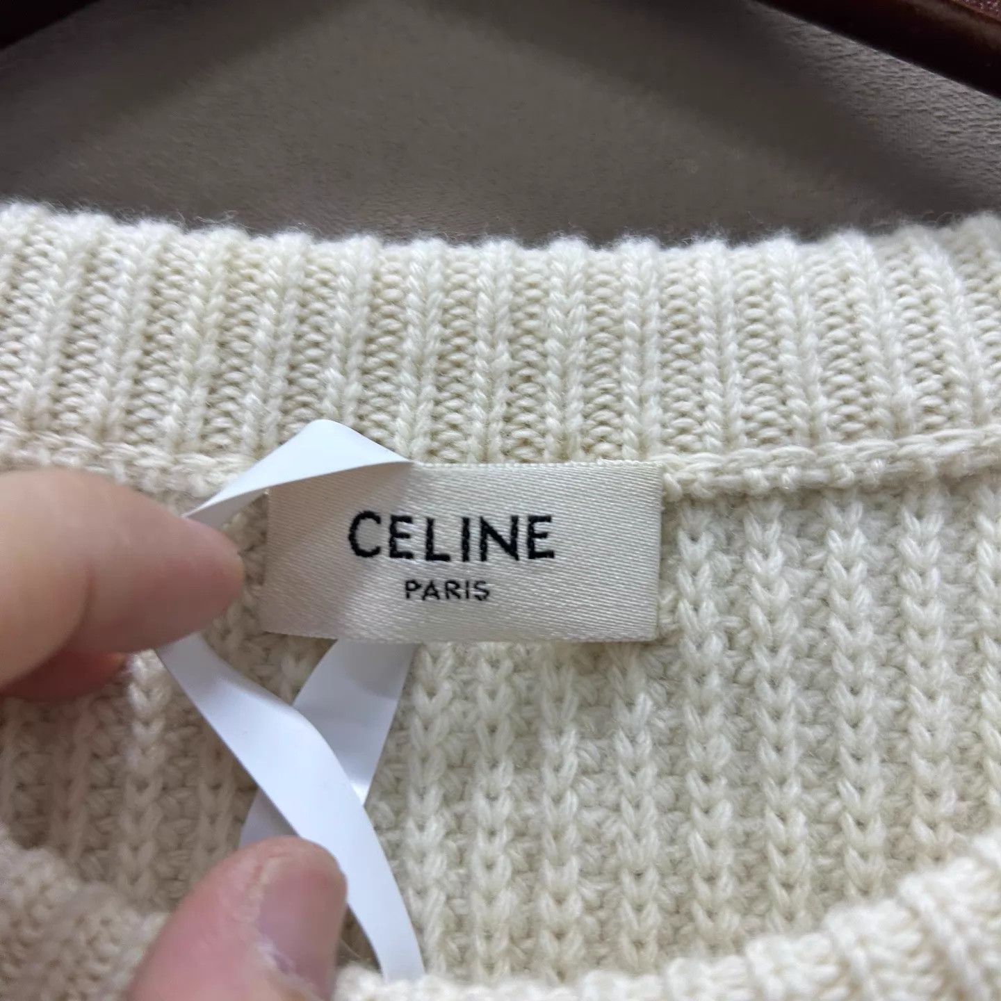 Celine CELINE Oversize Rivet Embroidered Ribbed Pullover XS Size XS / US 0-2 / IT 36-38 - 3 Thumbnail