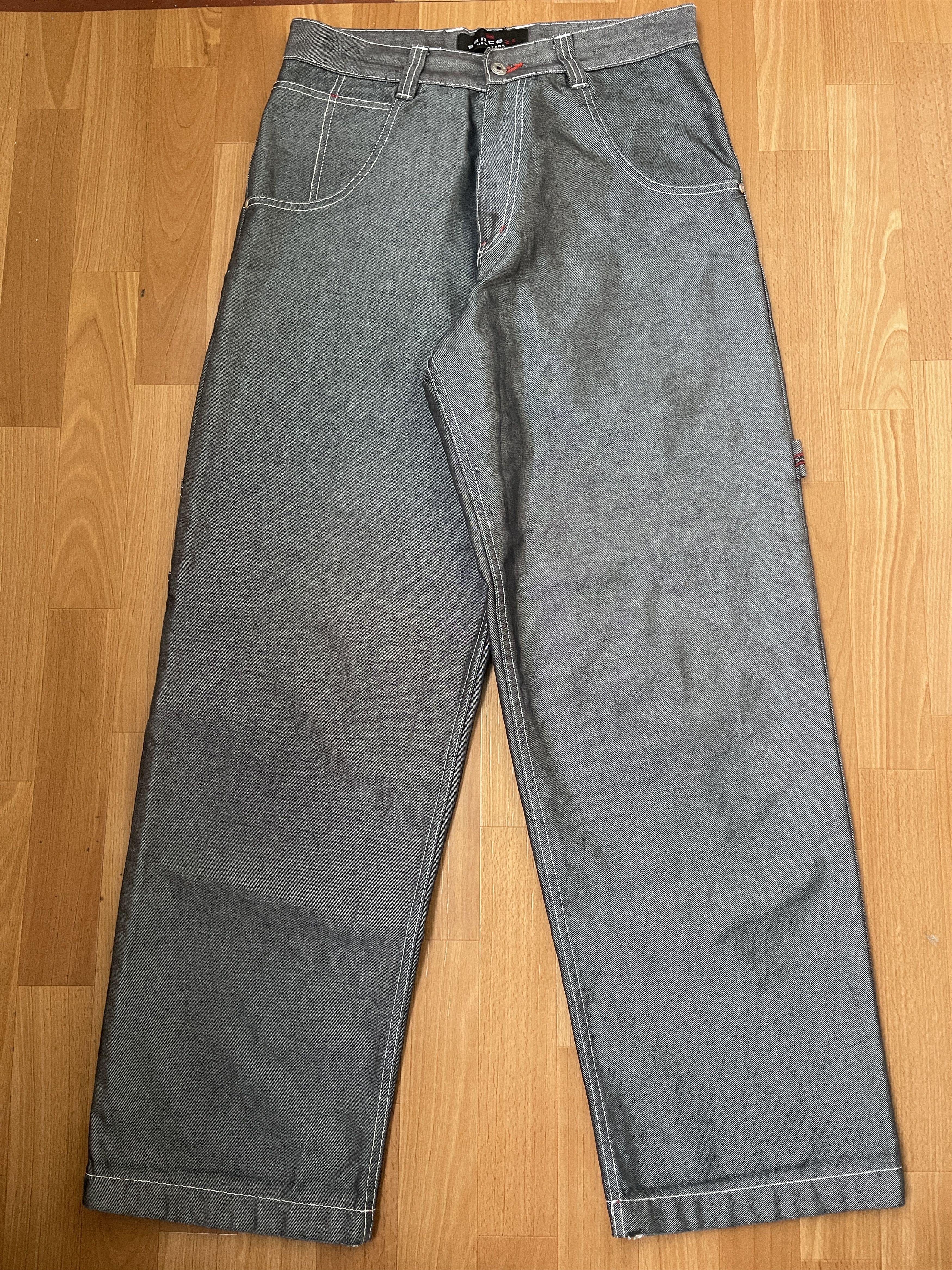 Other Sancezz jeans, shiny, vintage baggy, silver, metallic Y2K 32 Size US 32 / EU 48 - 4 Thumbnail