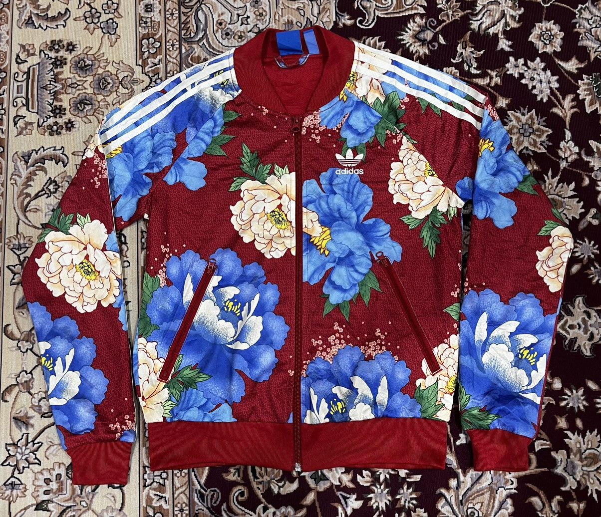Adidas 🔥 Rare Adidas Chita Floral Jacket Size M / US 6-8 / IT 42-44 - 1 Thumbnail
