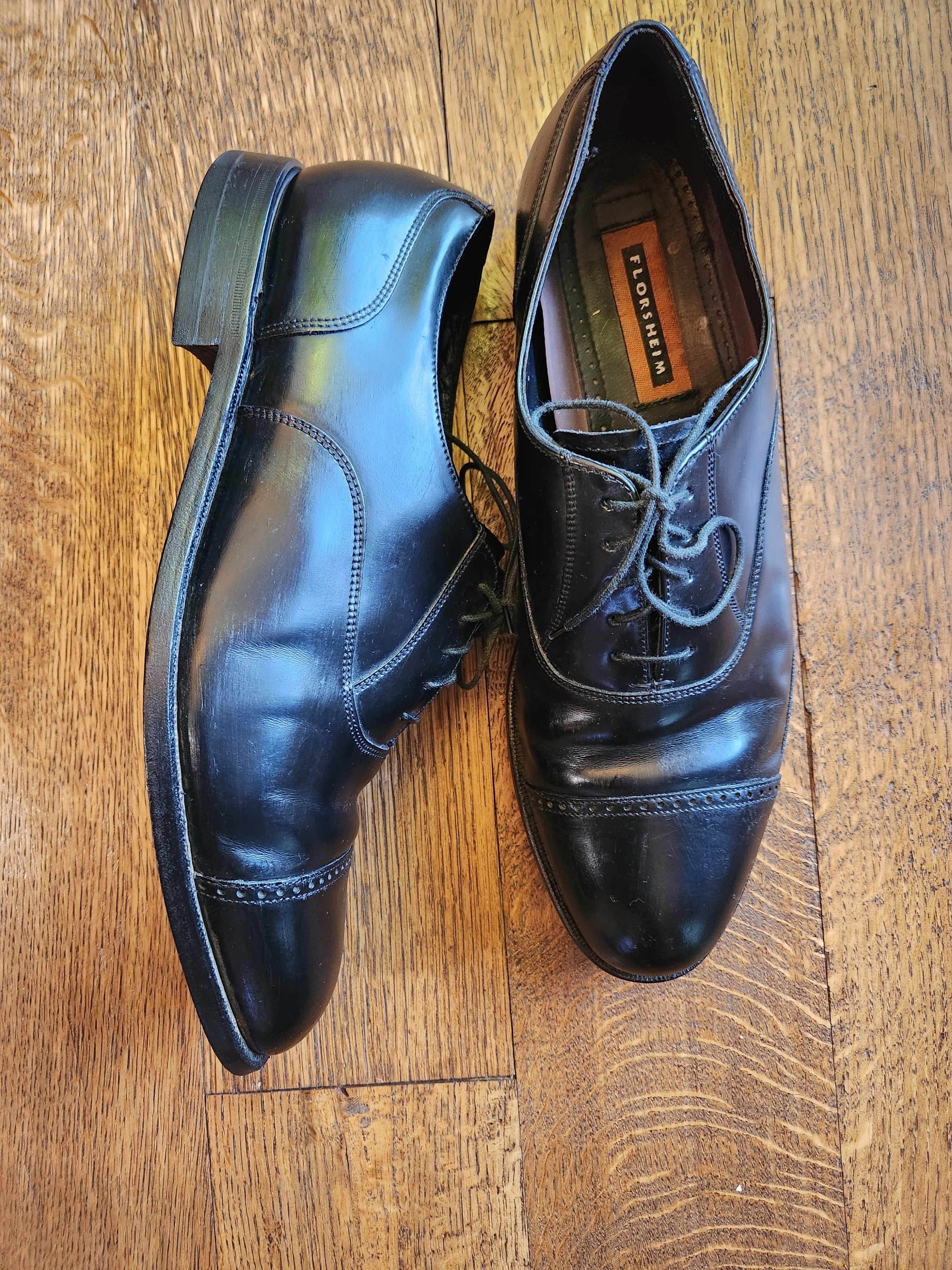 Florsheim Fransico 100% Leather Cap Toe Lace-Up Oxfords Size US 12 / EU 45 - 2 Thumbnail