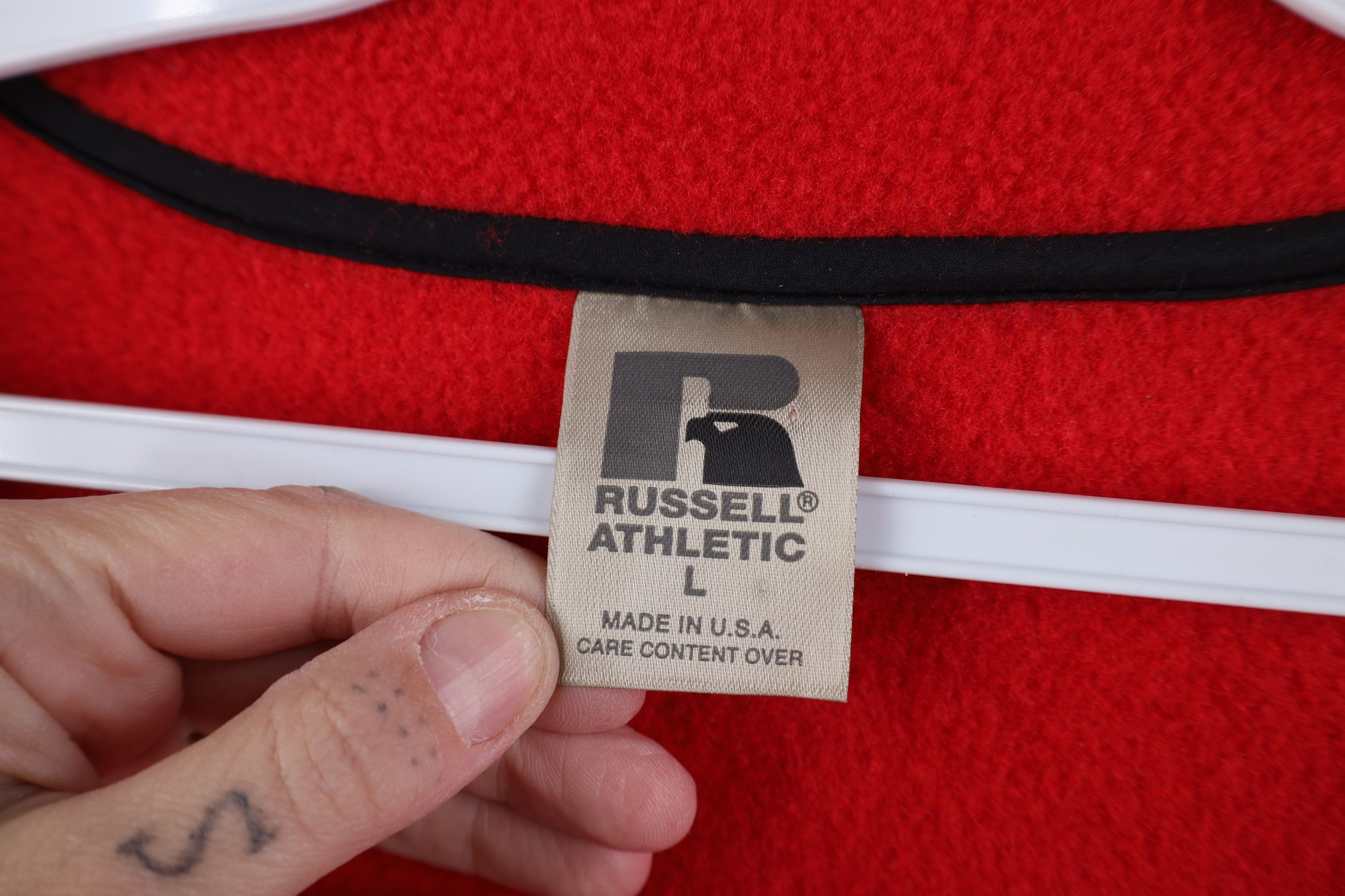 Russell Athletic Vintage 90s Russell Athletic Full Zip Vest Jacket Red USA Size US L / EU 52-54 / 3 - 10 Thumbnail