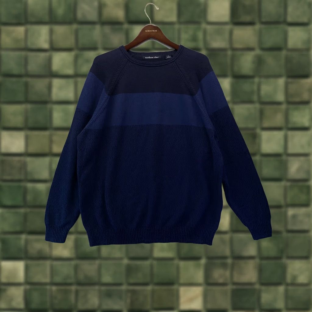 Vintage Northern Isles Aerospun Cotton Men’s Blue Knit Sweater NWT-4472 Size US XXL / EU 58 / 5 - 1 Thumbnail