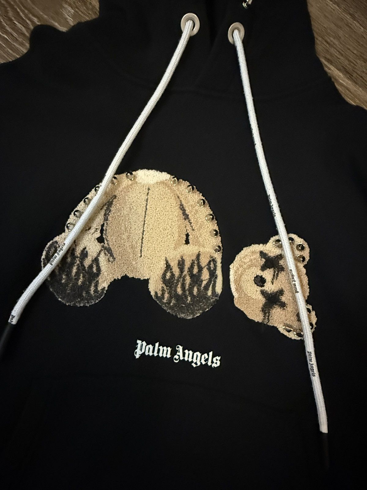 Palm Angels Palm Angels teddy bear hoodie with studs Size US L / EU 52-54 / 3 - 2 Thumbnail