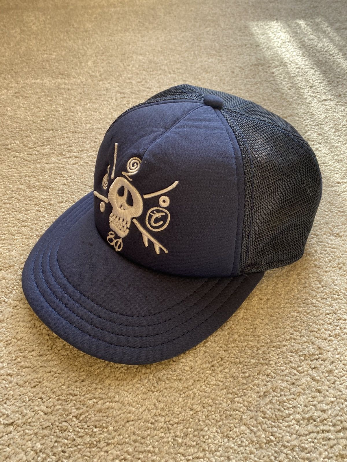 Stussy × Vintage STUSSY MESH CAP FREE CANVY Navy FOR MEN Used Size ONE SIZE - 2 Thumbnail
