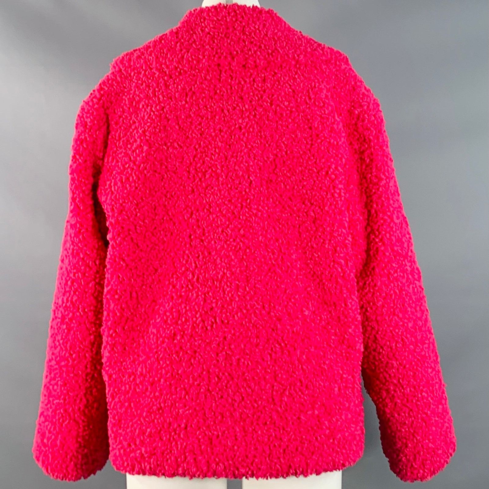 Alice + Olivia ALICE + OLIVIA Faux Fur Hook Eye Notch Lapel Jacket Size M / US 6-8 / IT 42-44 - 4 Thumbnail
