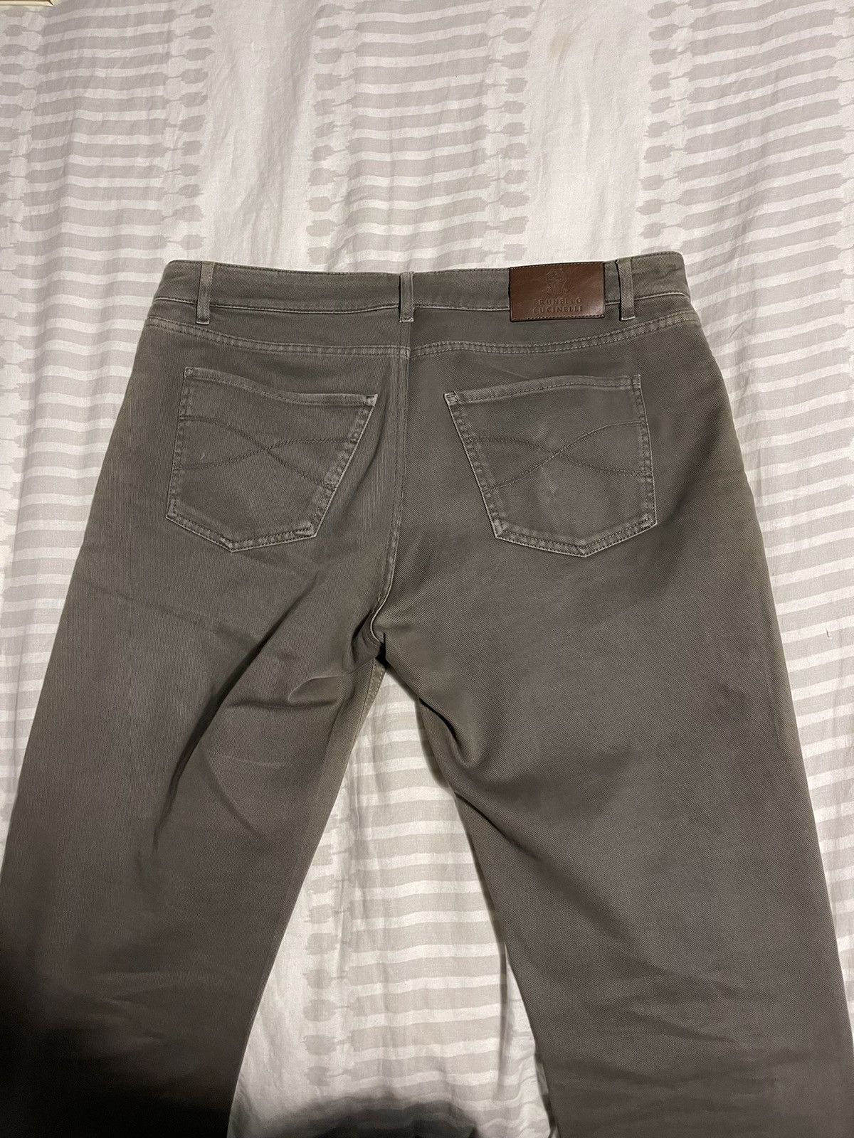 Brunello Cucinelli Brunello Cucinelli Dark Green Jeans Size US 33 - 8 Thumbnail