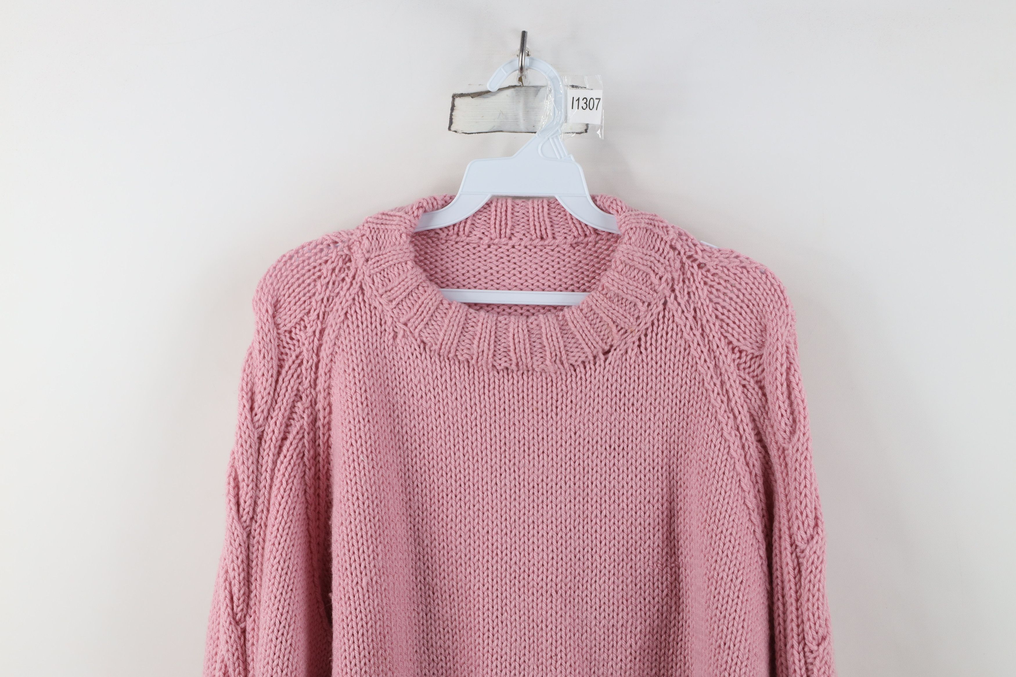 Vintage Vintage 70s Streetwear Ribbed Knit Boxy Sweater Pink USA Size XL / US 12-14 / IT 48-50 - 2 Thumbnail