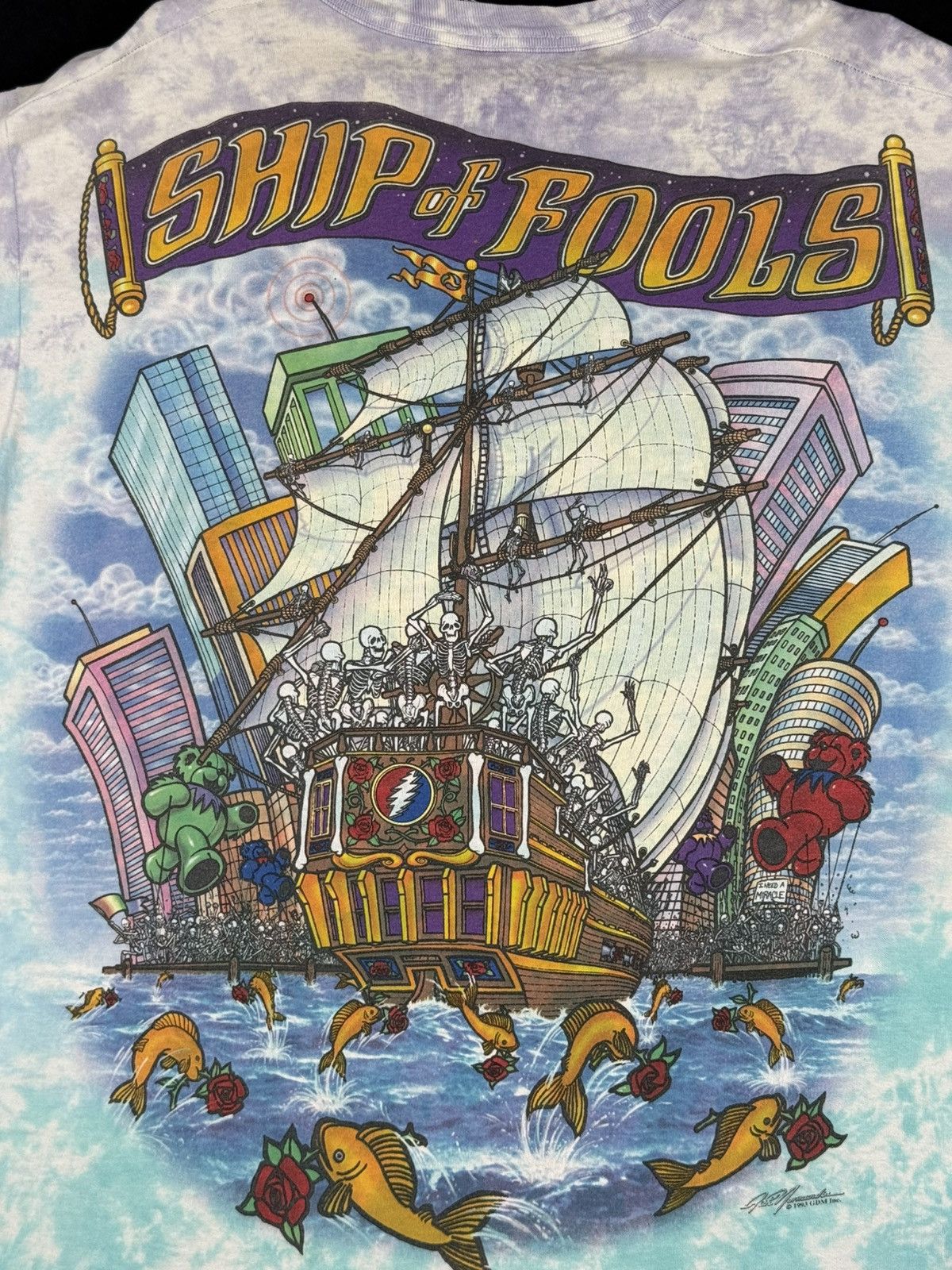 Band Tees × Vintage Grateful Dead “Ship Of Fools” Tee Size US XL / EU 56 / 4 - 4 Thumbnail