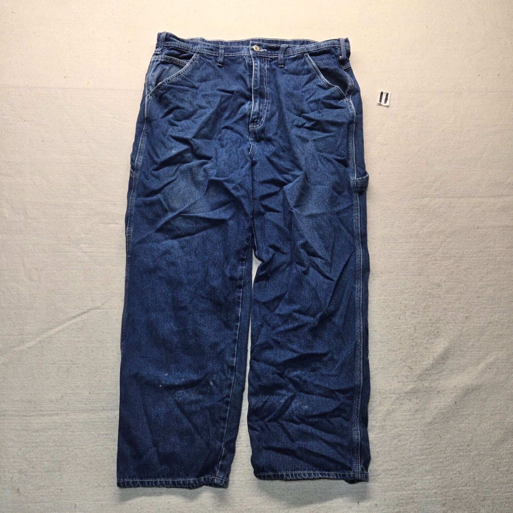 Denime Full Blue Jeans Relaxed Fit 5 Pocket Denim Pants Men's Size 40x30 Blue Jeans Men’s Pants 5-Pocket Denim Full Blue Relaxed Fit Jeans Size US 40 / EU 56 - 2 Thumbnail