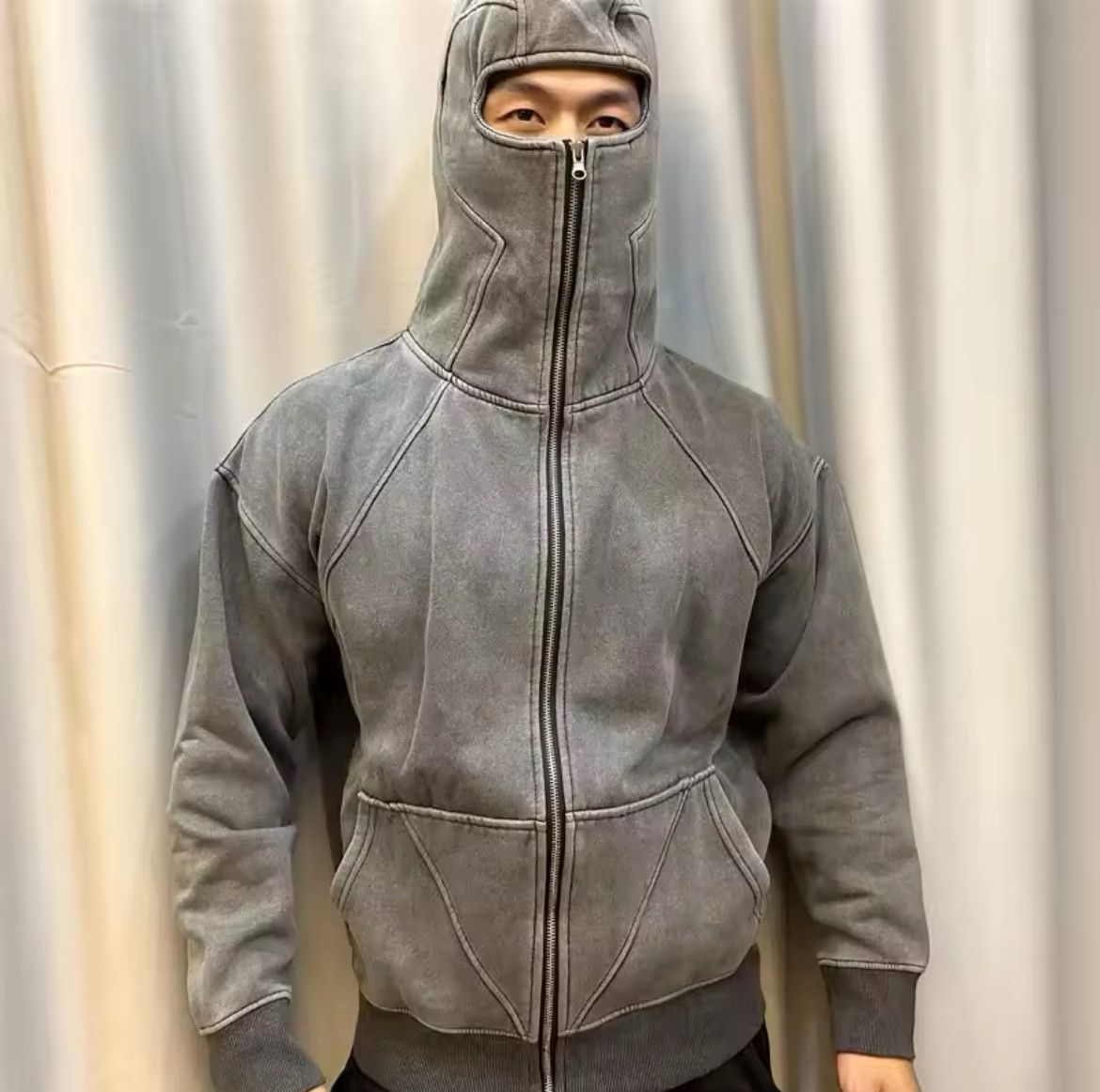 Designer × Vintage Streetwear Design Zipper Loose Hoodie Sweatshirt Size US M / EU 48-50 / 2 - 8 Thumbnail