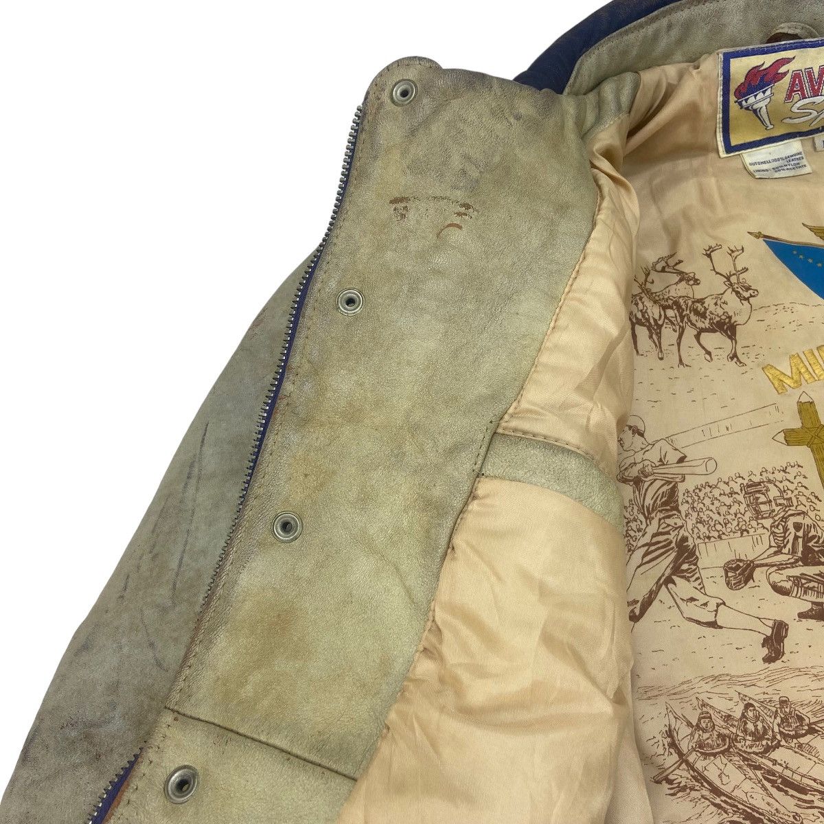 Avirex Vtg 1953 Midnight Sun League Avirex Varsity Leather Jacket Size US M / EU 48-50 / 2 - 20 Thumbnail