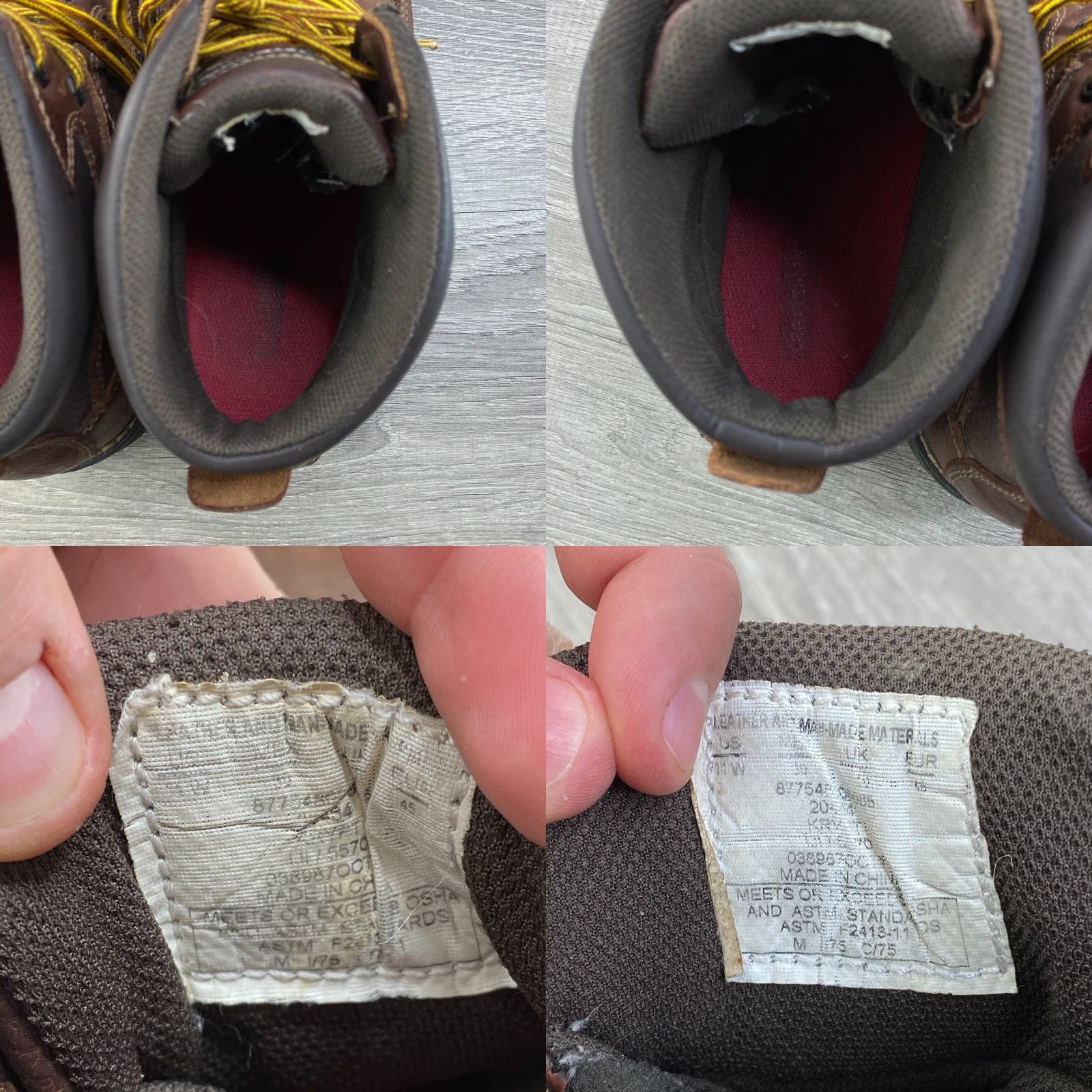 Vintage Craftsman Mens 11 W Work Boots Krypt Safety Toe Waterproof Brown Leather Lace Up Boots Mens 11 Brown Leather Waterproof Safety Toe Krypt Work Boots Size US 11 / EU 44 - 8 Thumbnail