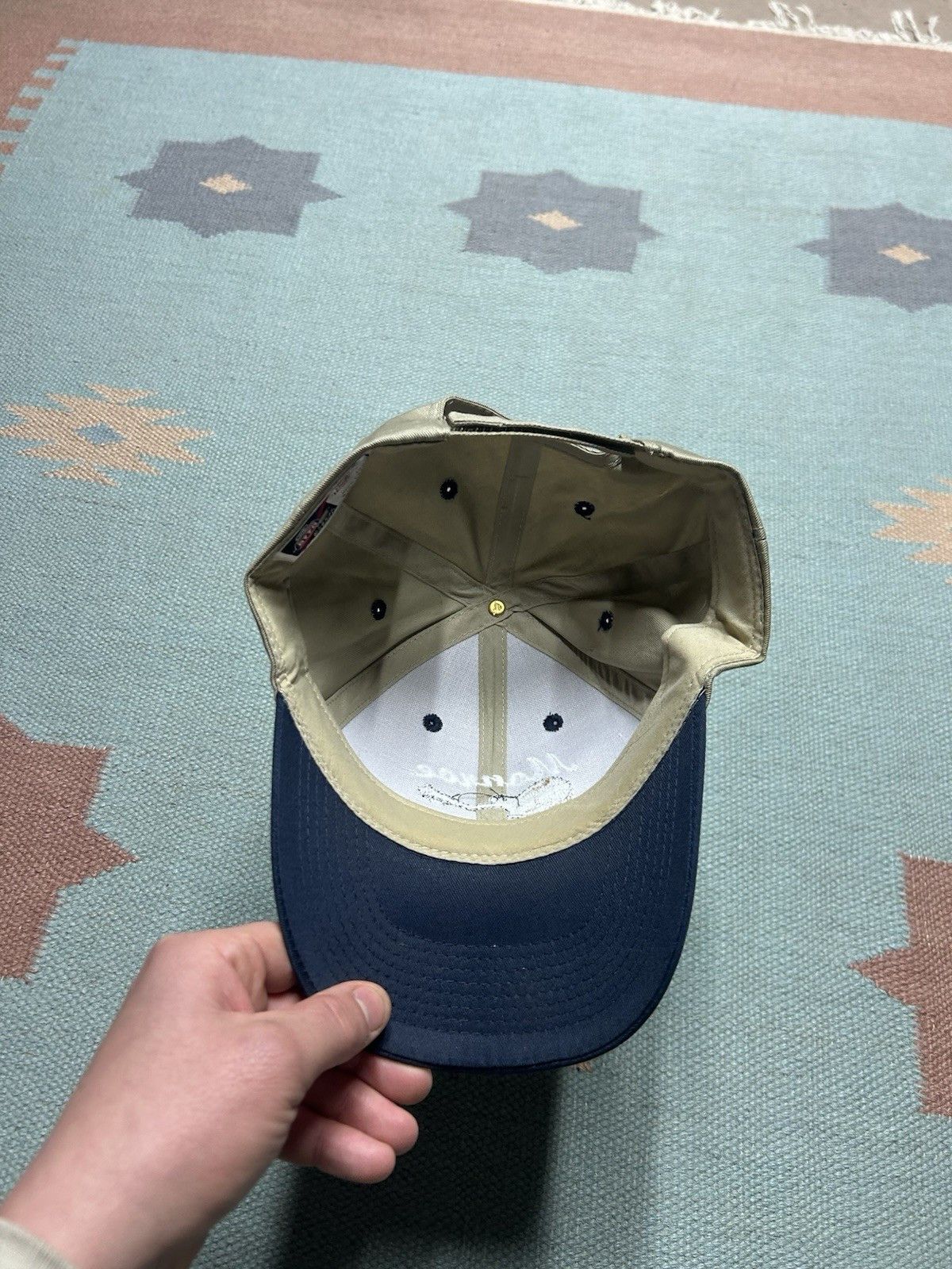 Vintage Vtg strapbac hat Bill Monroe Foundation bluegrass guitar tan Size ONE SIZE - 5 Thumbnail