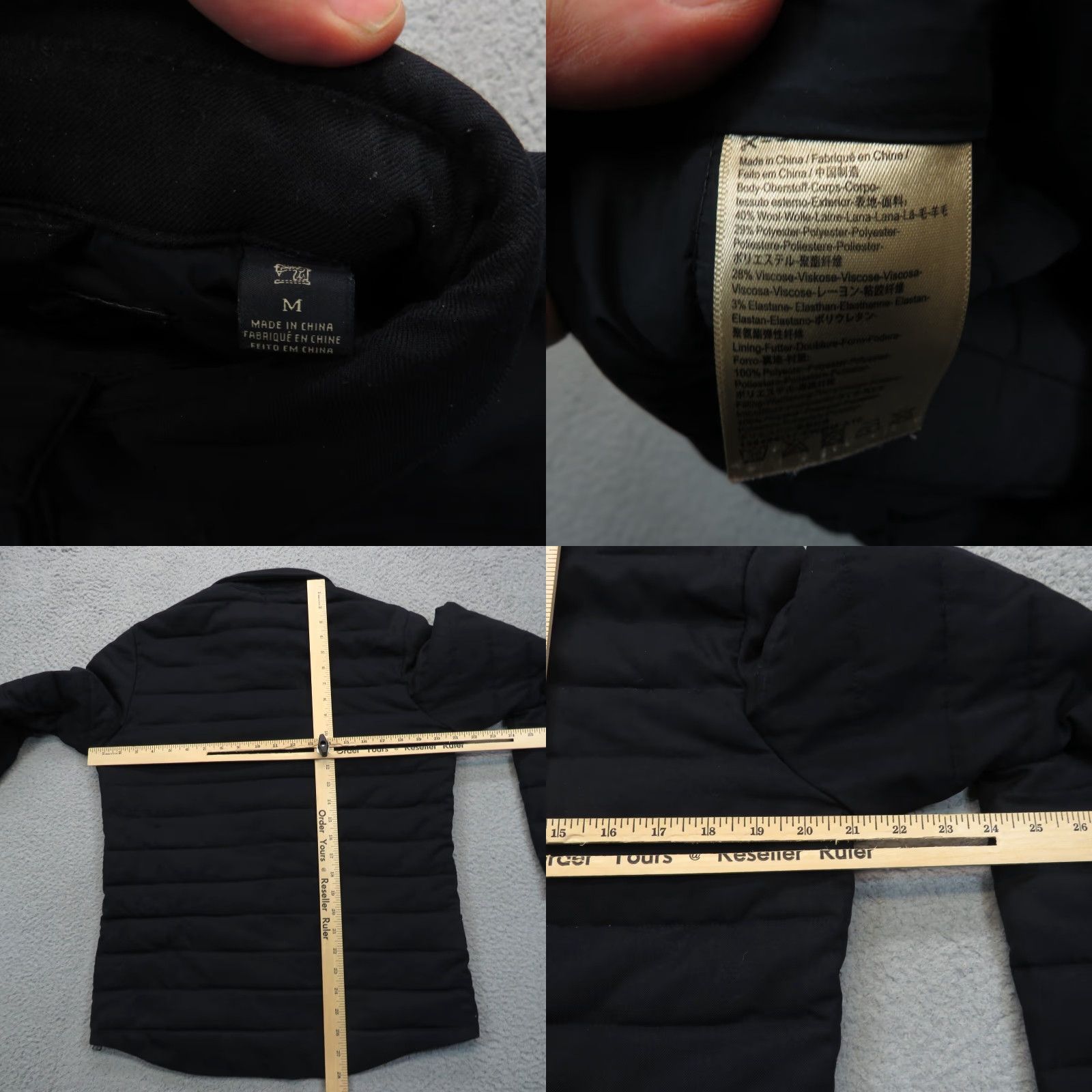 Scotch & Soda Scotch & Soda Jacket Womens Medium Navy Wool Quilted Collar Side Zip Ladies Coat Size M / US 6-8 / IT 42-44 - 8 Thumbnail