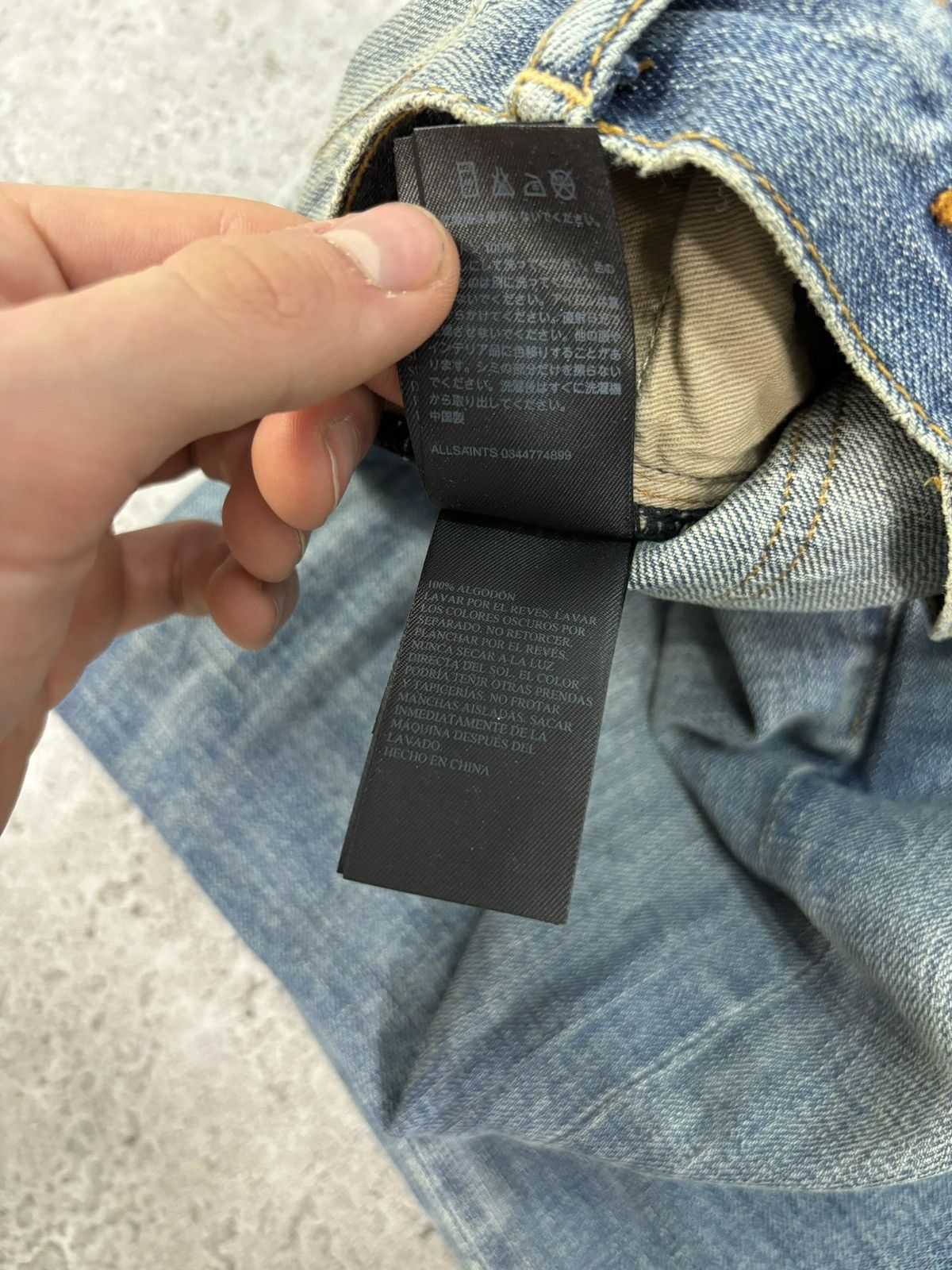 Allsaints × Japanese Brand All Saints Distressed Faded Knee Denim Jeans Pants 00s Y2K Size US 32 / EU 48 - 12 Thumbnail
