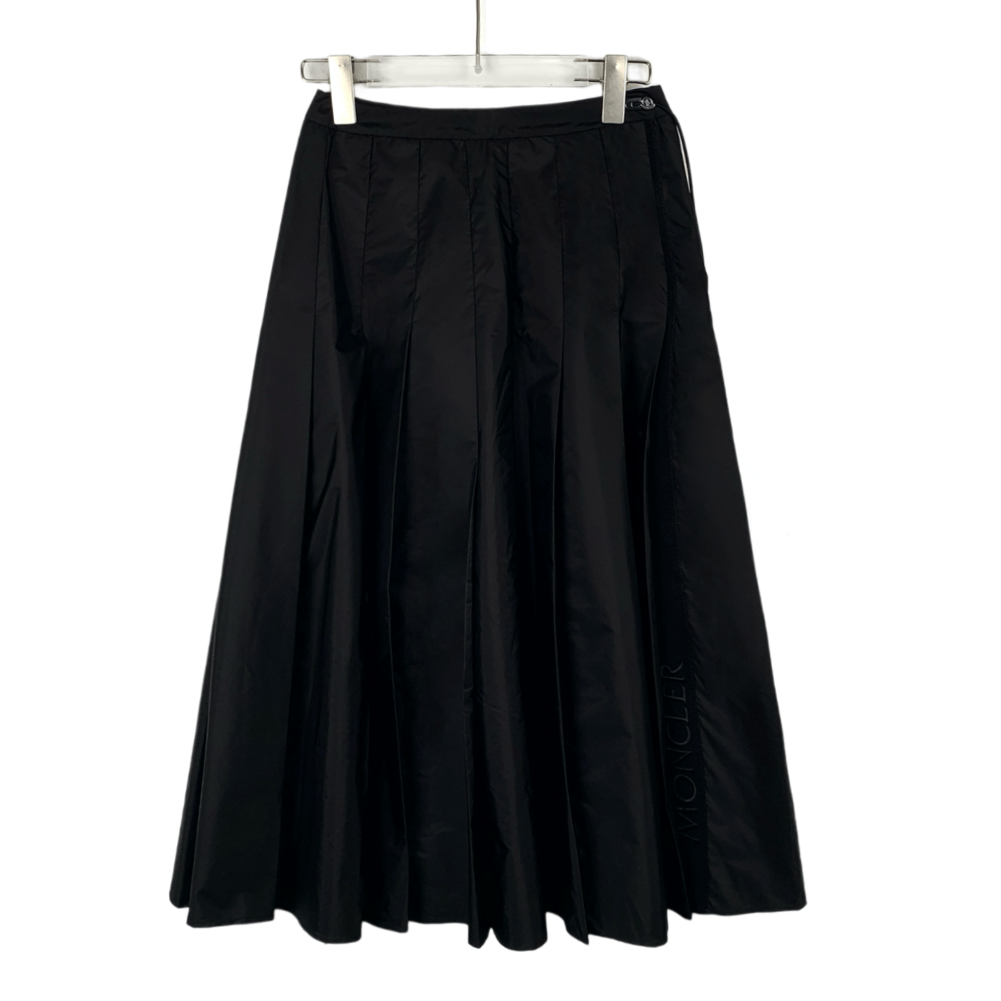 Moncler Moncler Black Logo Embroidered Midi (Size 38) Size 38" / US 16 / IT 52 - 1 Thumbnail