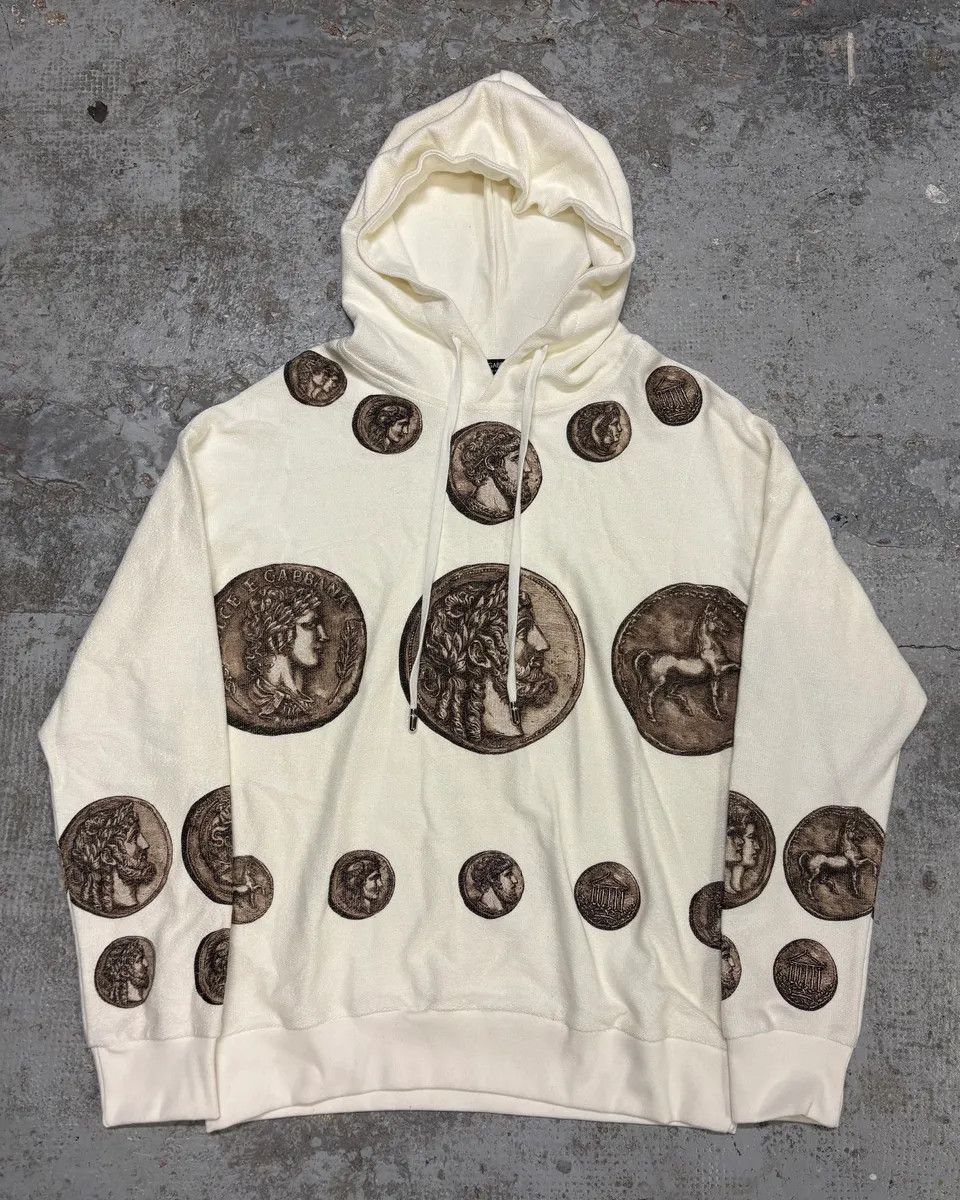 Dolce & Gabbana SS2014 Dolce & Gabbana White Coin Hoodie Size US L / EU 52-54 / 3 - 1 Thumbnail