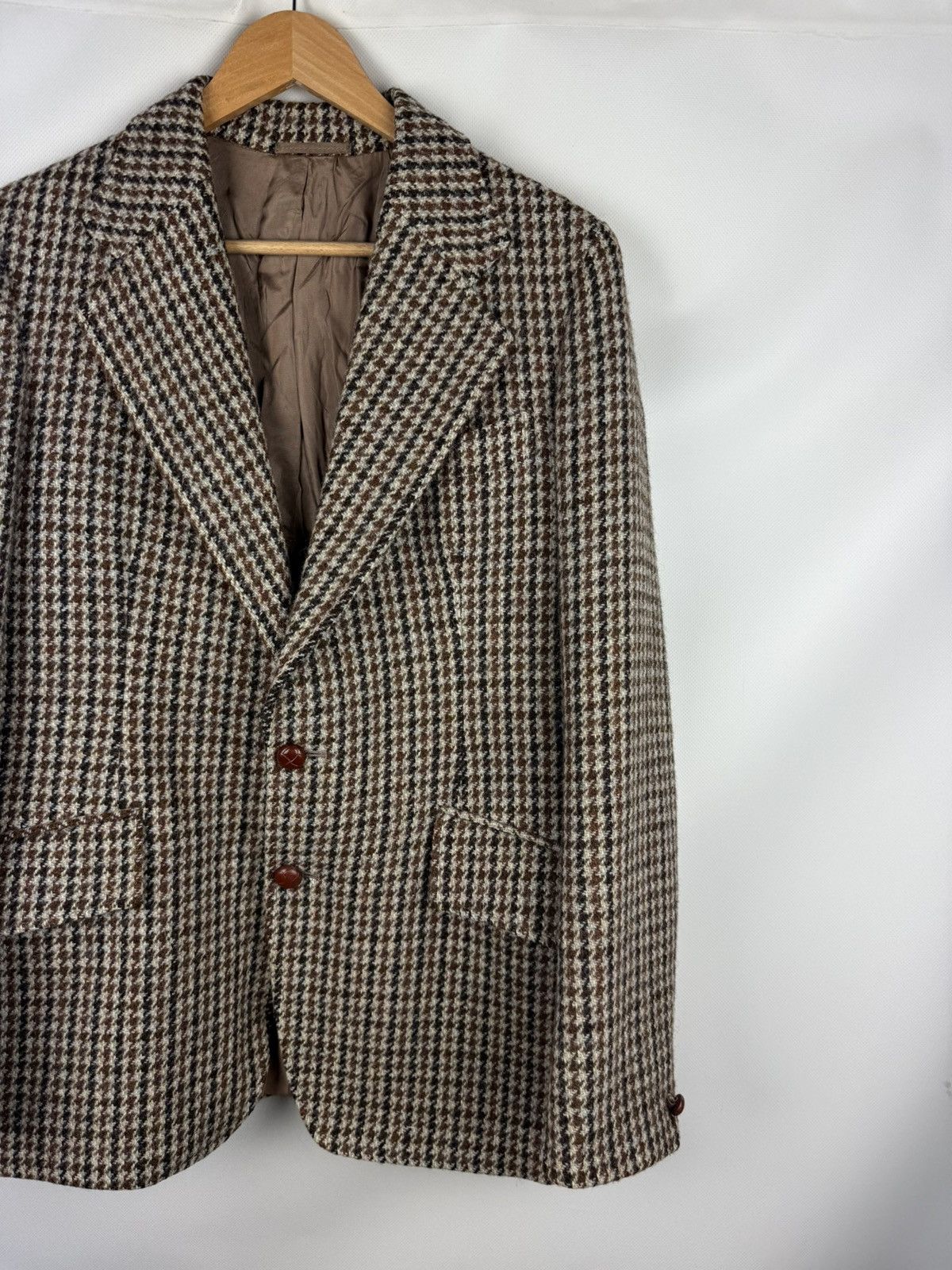 Harris Tweed Harris Tweed Vintage Herringbone Blazer Jacket Sportcoat Size 40R - 3 Thumbnail