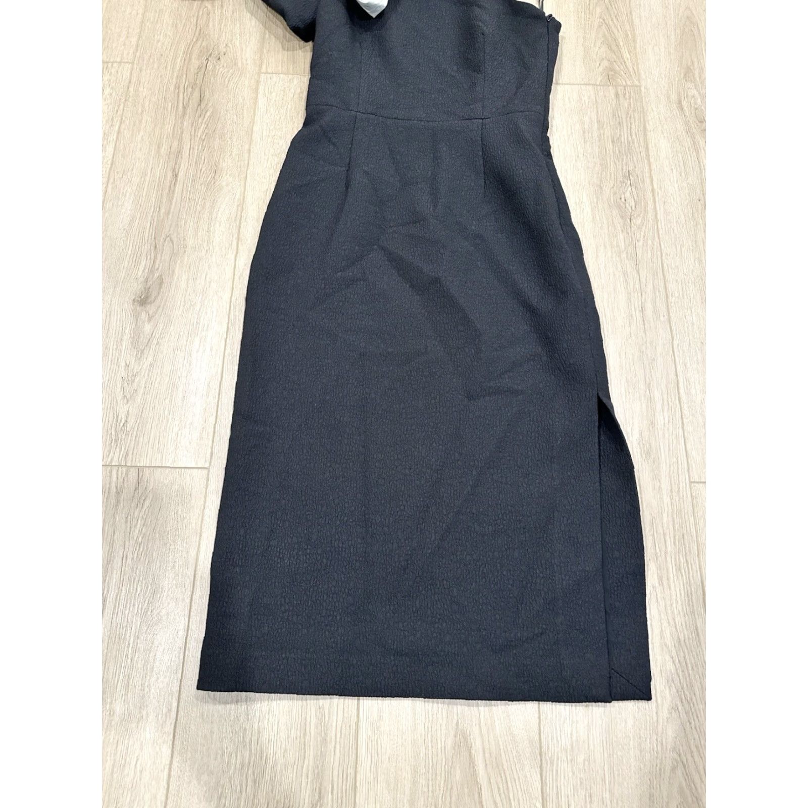 Vintage VINTAGE Rebecca Vallance Natalia One Sleeve Midi Black White Bow Size 6US Women Dress Midi Bow Black White 6US Womens Size M / US 6-8 / IT 42-44 - 2 Thumbnail