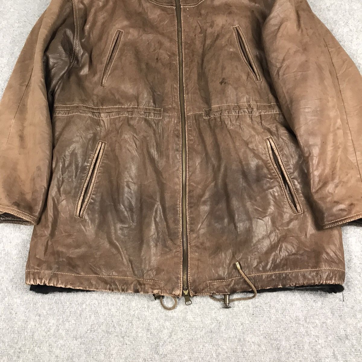 Designer × Vintage FLAG DIFUSION BY BARCELONA LEATHER PARKAS JACKET Size US L / EU 52-54 / 3 - 2 Thumbnail