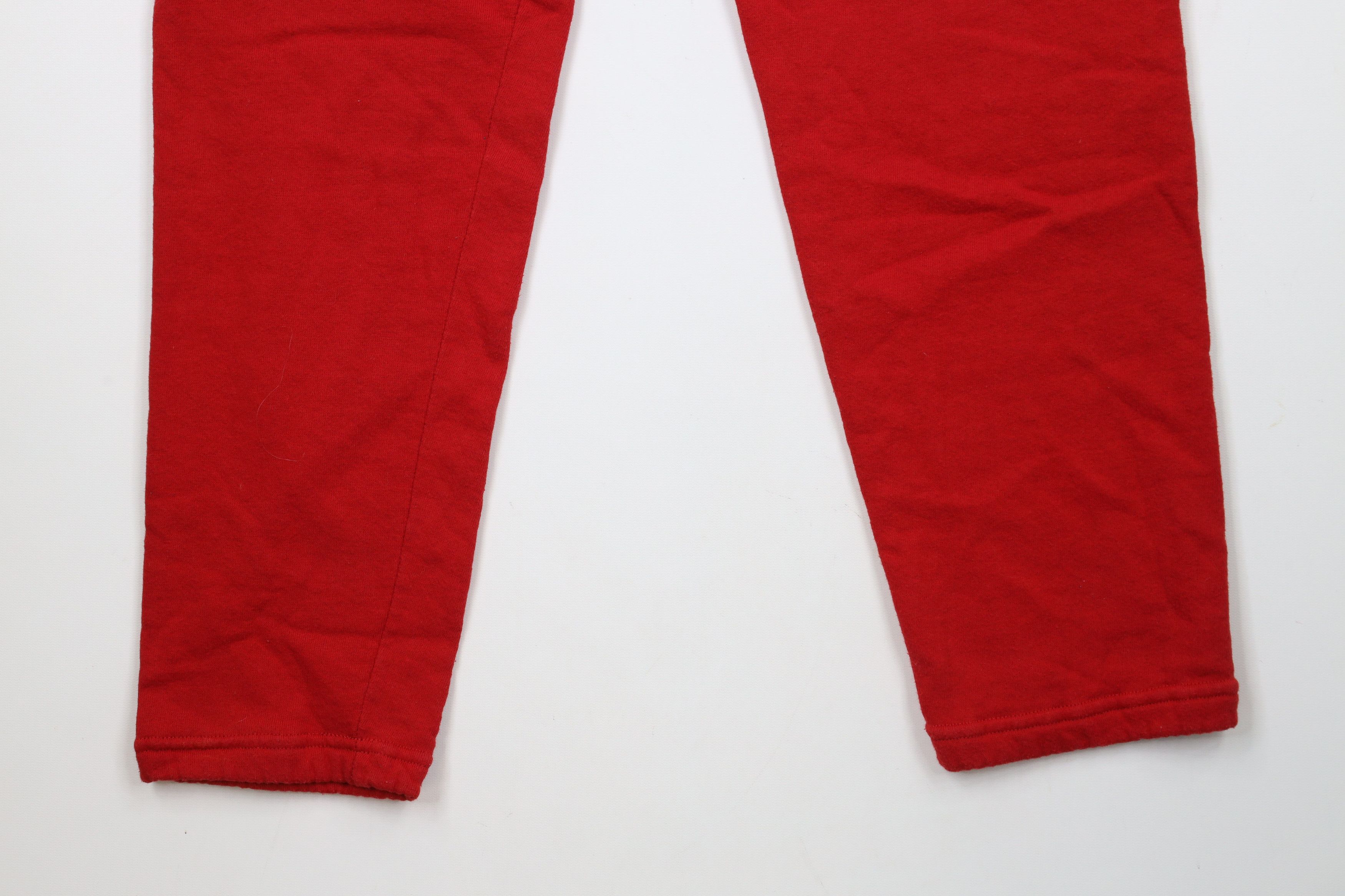 Vintage Vintage 90s Streetwear Distressed Blank Sweatpants Red USA Size US 34 / EU 50 - 4 Thumbnail