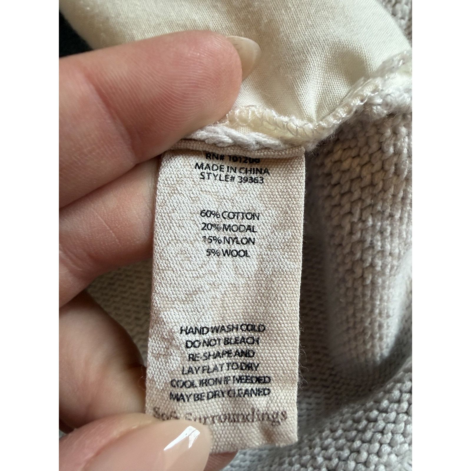Soft Surroundings Soft Surroundings Sweater Tunic Womens PL Beige Cowl Neck Size L / US 10 / IT 46 - 2 Thumbnail
