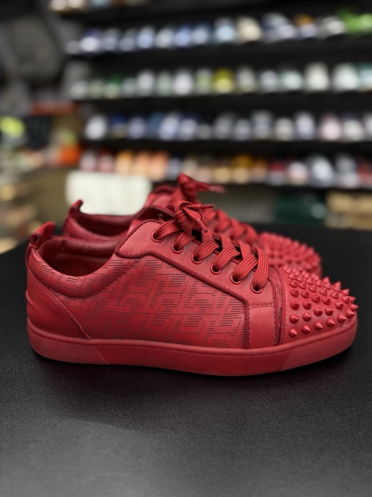 41EU/8US MEN CHRISTIAN LOUBOUTIN RED SPIKES AUTHENTIC