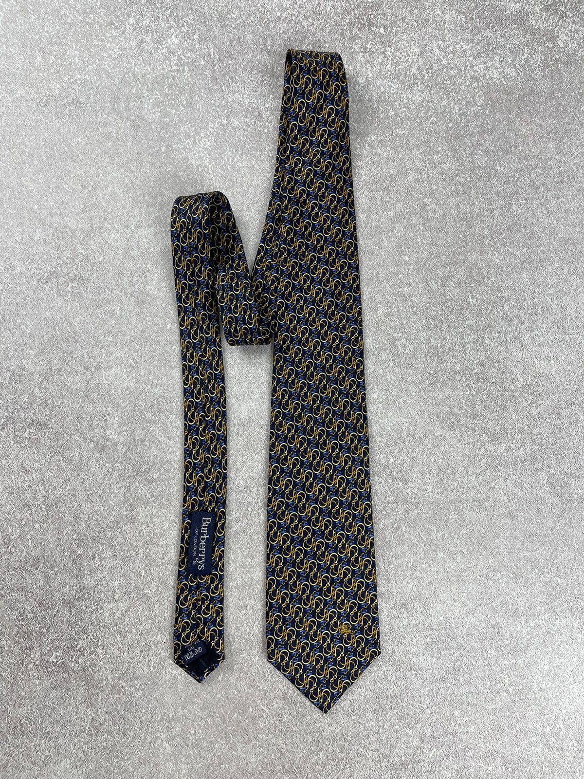 Burberry × Vintage Vintage Burberry Printed Silk Tie Size ONE SIZE - 2 Thumbnail