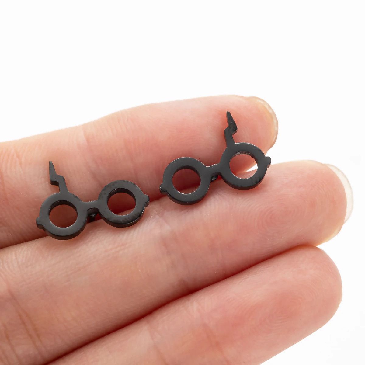 Jewelry Mini Glasses Stud Earrings Charm Earring Gift Size ONE SIZE - 2 Thumbnail