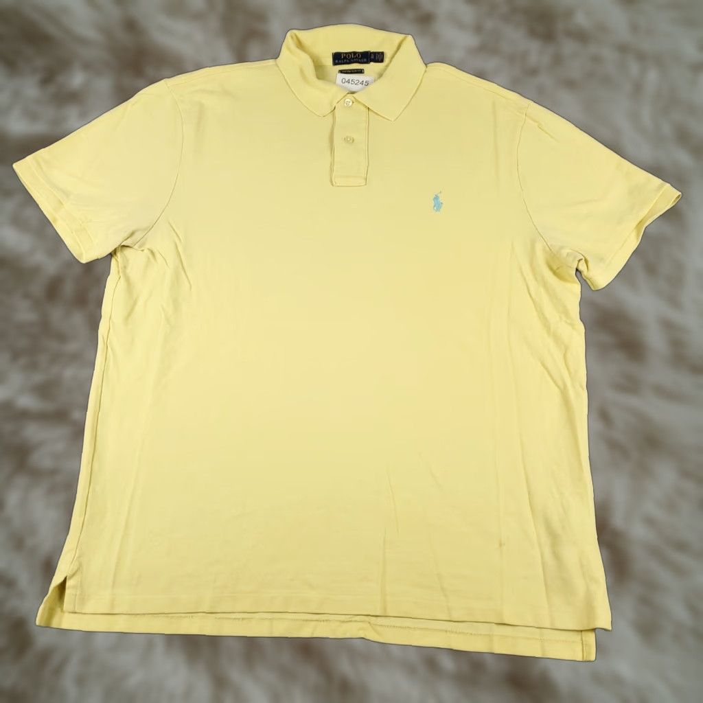 Ralph Lauren Ralph Lauren Polo Shirt Mens XL Yellow Casual Short Sleeve Activewear Size US XL / EU 56 / 4 - 1 Thumbnail